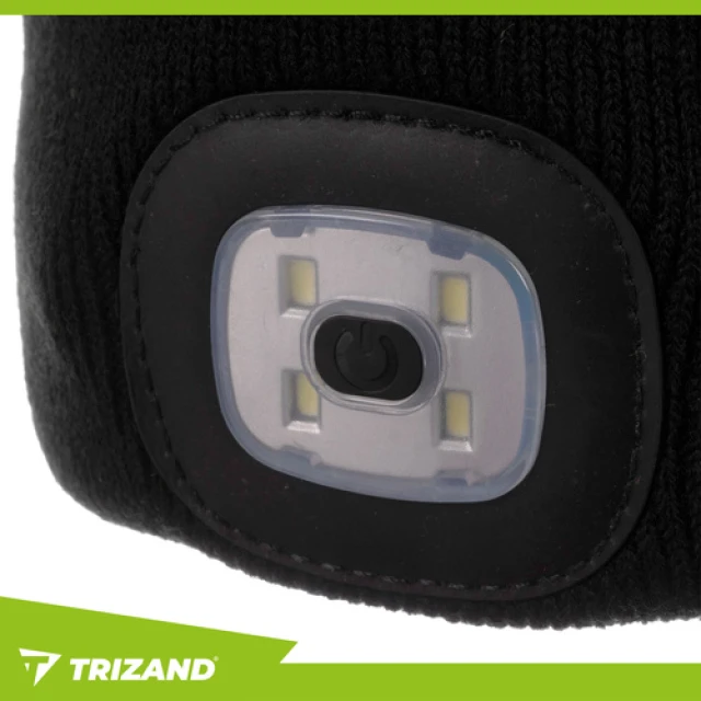 Шапка зимняя с фонариком Trizand Black (5900779947320)