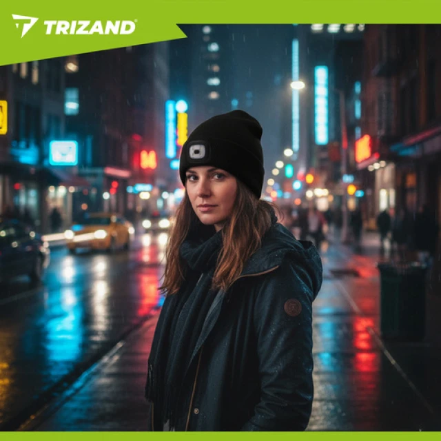 Шапка зимняя с фонариком Trizand Black (5900779947320)