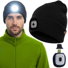 Шапка зимова з ліхтариком Trizand Black (5900779947320)