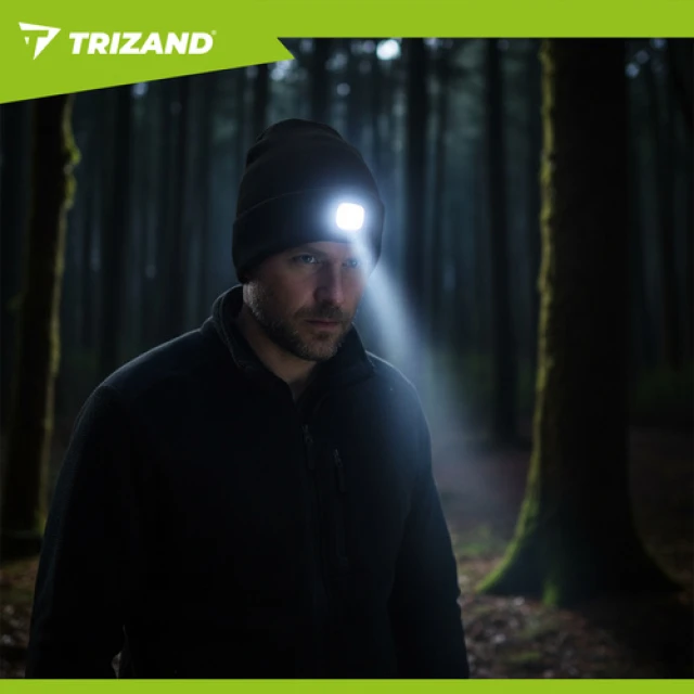 Шапка зимняя с фонариком Trizand Black (5900779947320)