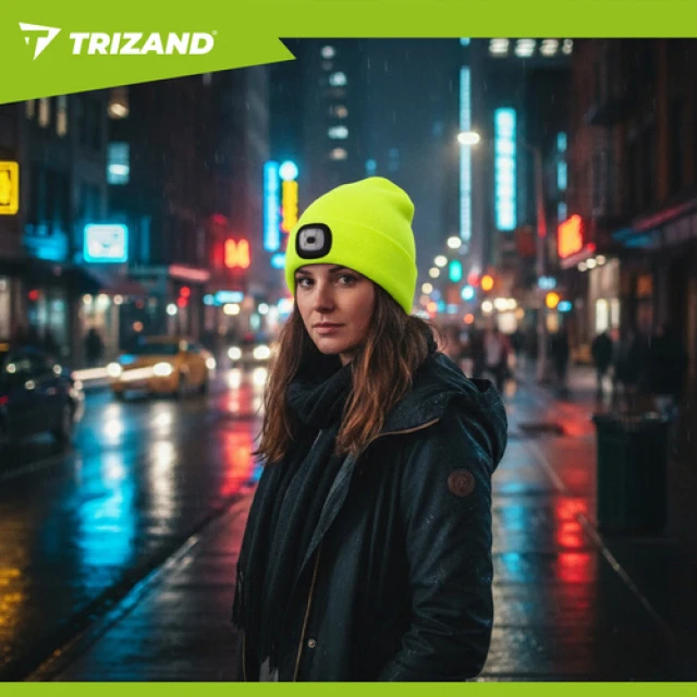 Шапка зимова з ліхтариком Trizand Yellow (5900779947337)