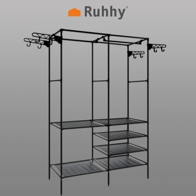 Вішалка для одягу підлогова подвійна Ruhhy (5900779947382)