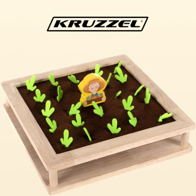Розвиваюча гра дерев'яна Kruzzel 2 в 1 Ферма з кульками (5900779947726)