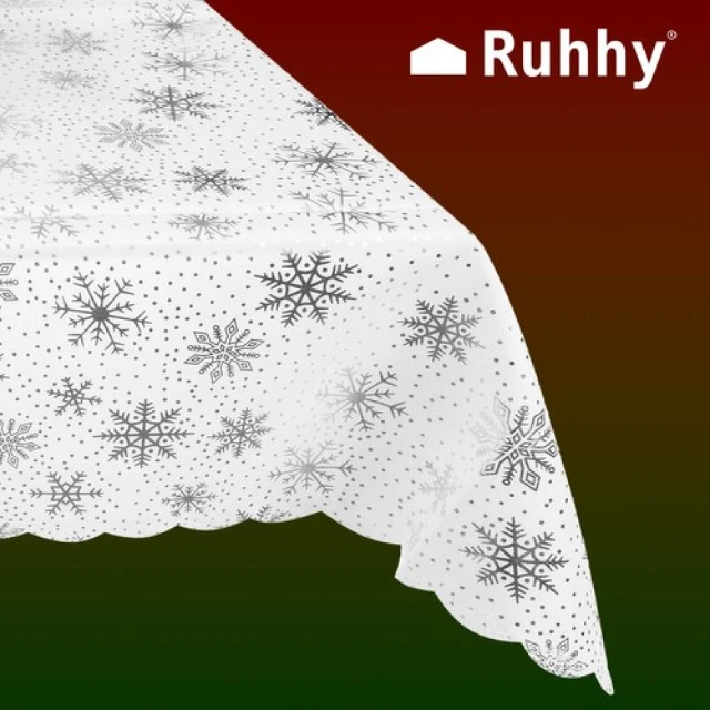 Скатертина святкова Ruhhy 260x140 см White (5900779947955)