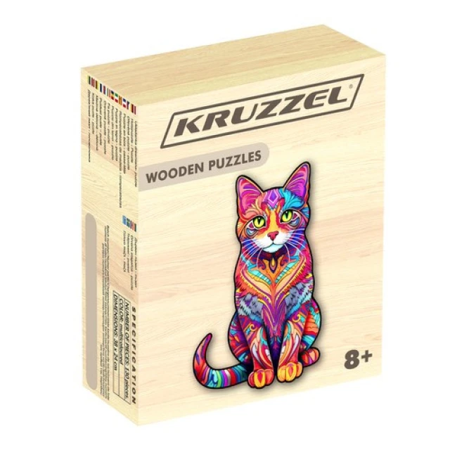 Пазл дерев'яний Kruzzel Кіт (5900779948181)