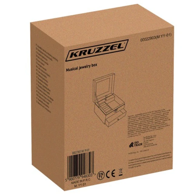 Музична шкатулка для прикрас з єдинорогом Kruzzel (5900779948303)
