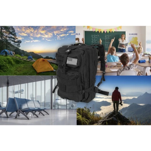 Рюкзак туристичний Trizand 20 л 5 відділень Black (5900779948778)