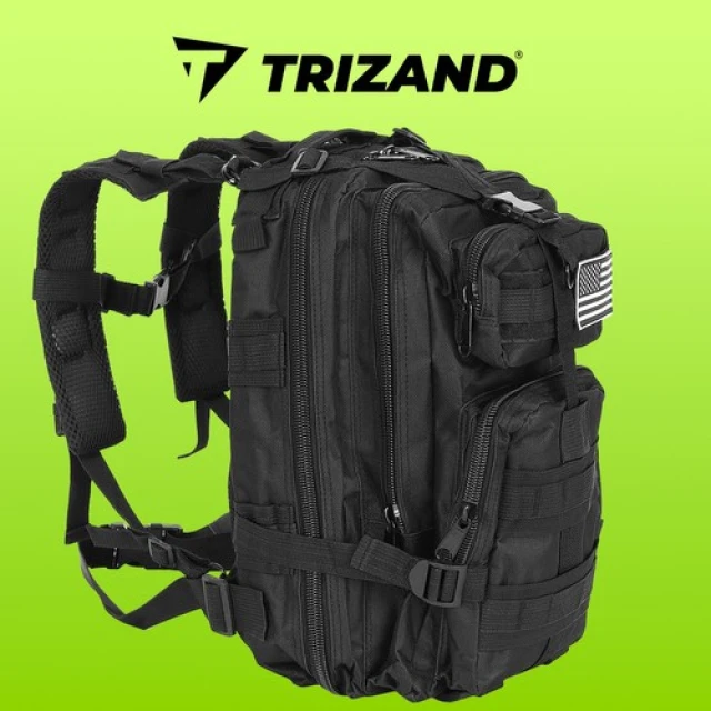 Рюкзак туристичний Trizand 20 л 5 відділень Black (5900779948778)