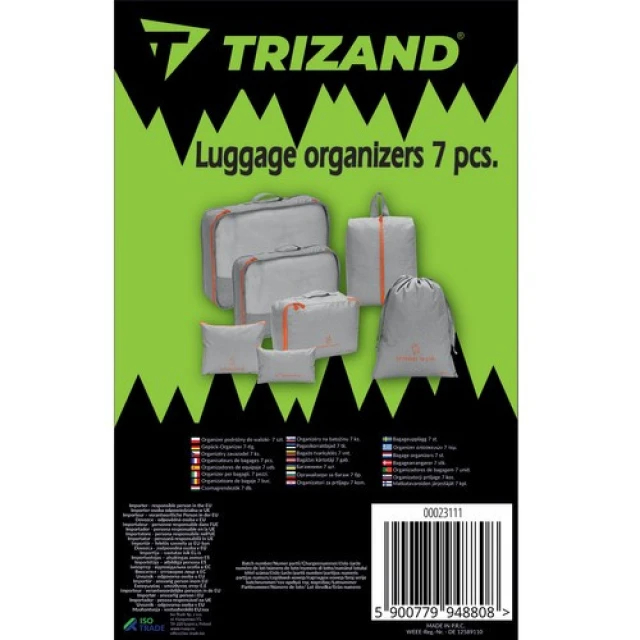 Набір дорожніх органайзерів для валізи Trizand 7 шт (5900779948808)
