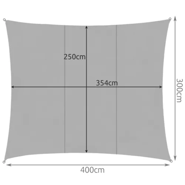Вітрило сонцезахисне прямокутне Gardlov 4x3 м Gray (5900779948884)