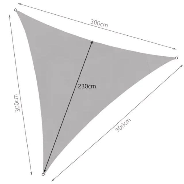 Вітрило сонцезахисне трикутне Gardlov 3x3x3 м Gray (5900779948914)