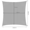 Вітрило сонцезахисне квадратне Gardlov 3.6x3.6 м Gray (5900779948945)