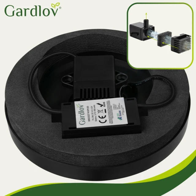 Фонтан плаваючий сонячний Gardlov з LED-підсвіткою (5900779949140)