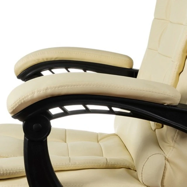 Офісне крісло з підставкою для ніг Malatec Beige (5900779949317)
