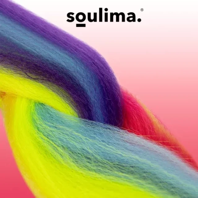Синтетичні коси для волосся Soulima райдужні (5900779949492)