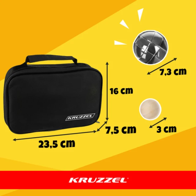 Набір для гри в петанк Kruzzel 6 куль з чохлом (5900779949744)