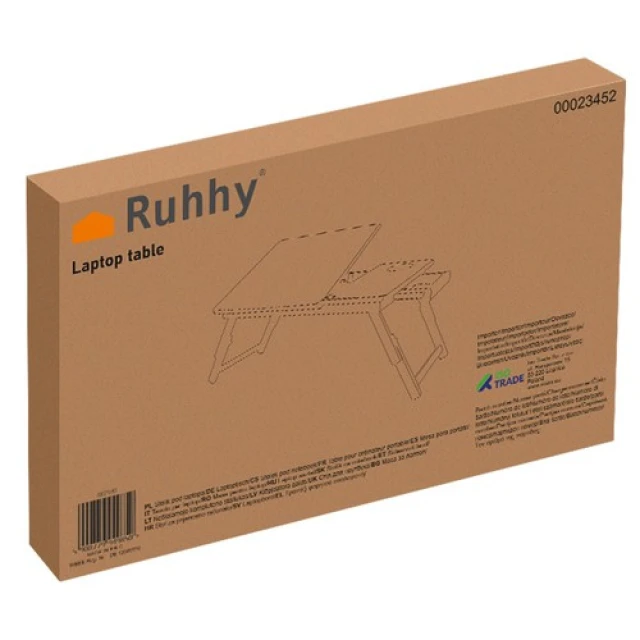Столик для ноутбука Ruhhy бамбуковий регульований (5900779949850)