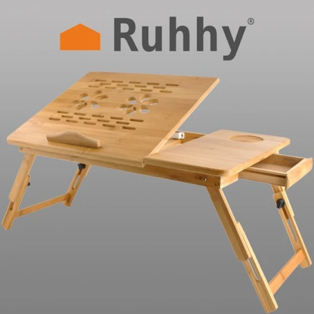 Столик для ноутбука Ruhhy бамбуковий регульований (5900779949850)