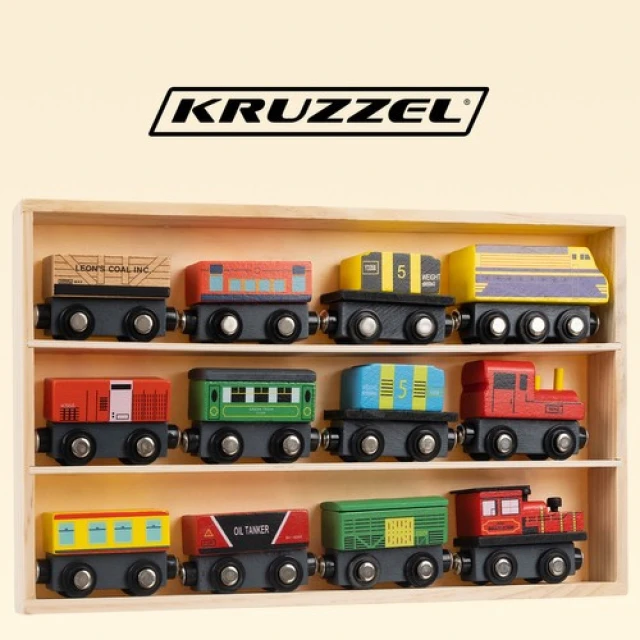 Дерев'яний потяг магнітний Kruzzel 12 шт (5900779950368)