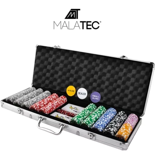 Набір для покеру Malatec 500 фішок у валізі (5900779950436)