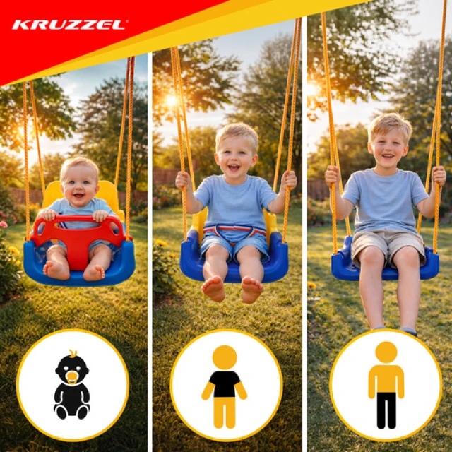 Гойдалка для дітей Kruzzel 3 в 1 (5900779950573)