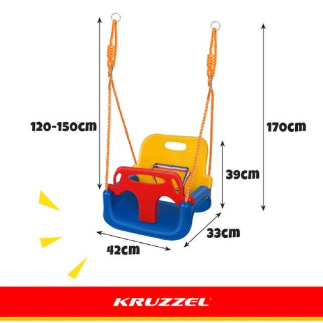 Гойдалка для дітей Kruzzel 3 в 1 (5900779950573)