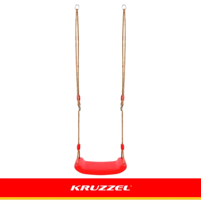 Гойдалка дитяча профільоване сидіння Kruzzel Red (5900779950603)