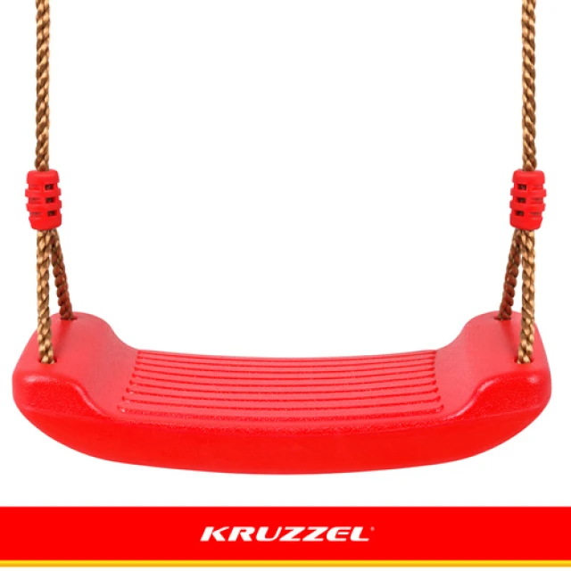 Гойдалка дитяча профільоване сидіння Kruzzel Red (5900779950603)