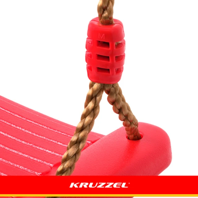Гойдалка дитяча профільоване сидіння Kruzzel Red (5900779950603)
