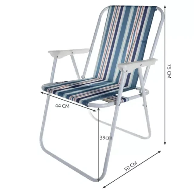 Крісло туристичне Trizand Bergamo посилене Blue (5900779950627)