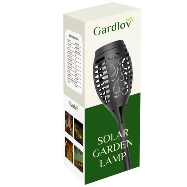 Садовий світильник Gardlov сонячний з ефектом полум'я (5900779950634)