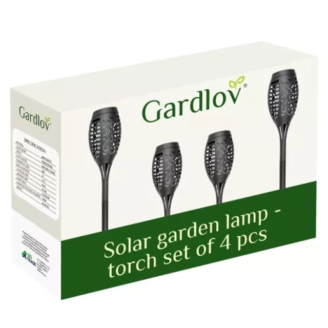 Садовий світильник на сонячній батареї Факел Gardlov 4 шт (5900779950641)