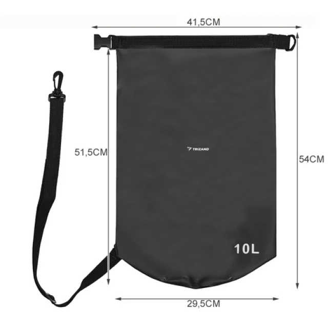 Гермомішок Trizand 10 л Black (5900779950696)