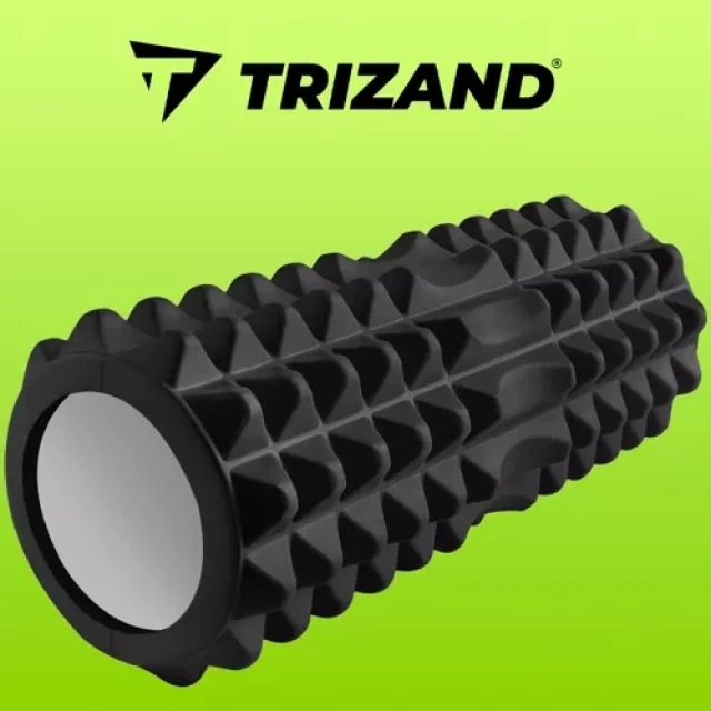 Ролик для масажу з виступами Trizand Black (5900779950733)