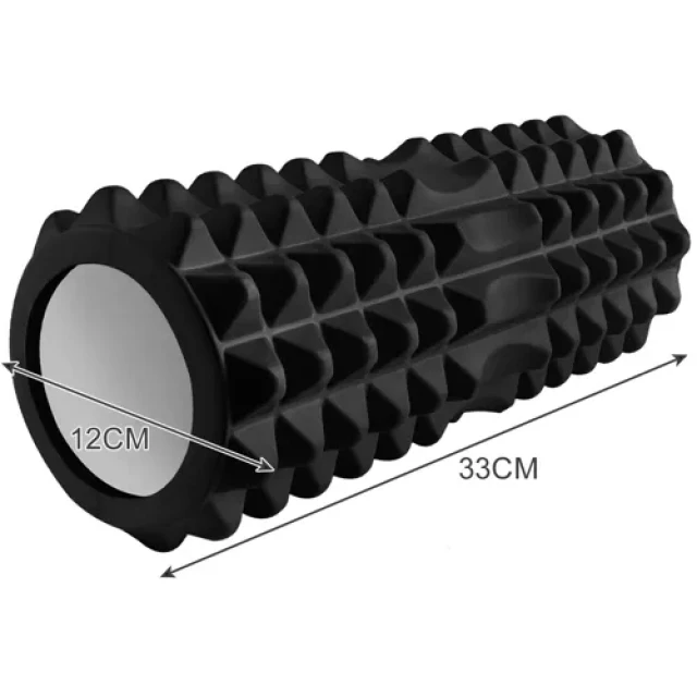 Ролик для масажу з виступами Trizand Black (5900779950733)