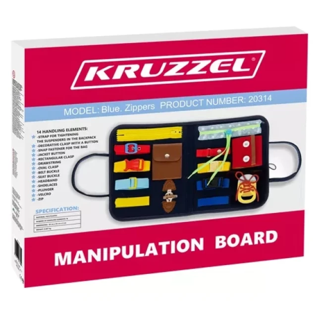 Развивающая доска в форме сумки Kruzzel 14 элементов (5900779950863)