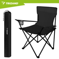 Крісло рибальське складне з підлокітниками Trizand Black (5900779951037)