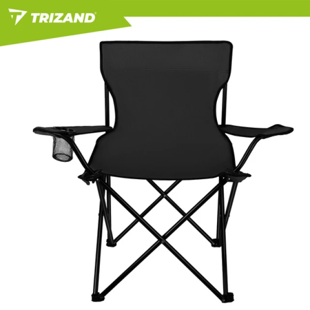 Крісло рибальське складне з підлокітниками Trizand Black (5900779951037)
