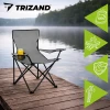 Крісло рибальське складне з підлокітниками Trizand Grey (5900779951051)