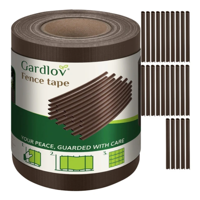 Стрічка для огорожі Gardlov 19 см x 35 м 450 г/м² Brown (5900779951150)