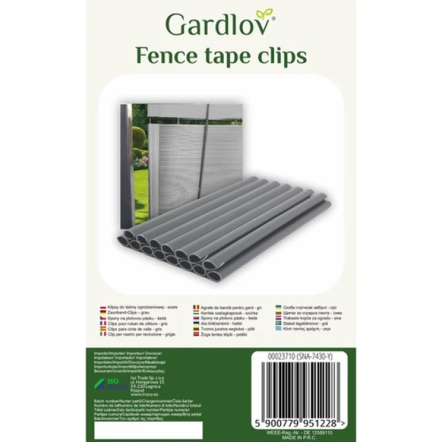 Клипсы для ленты забора Gardlov 20 шт Gray (5900779951228)