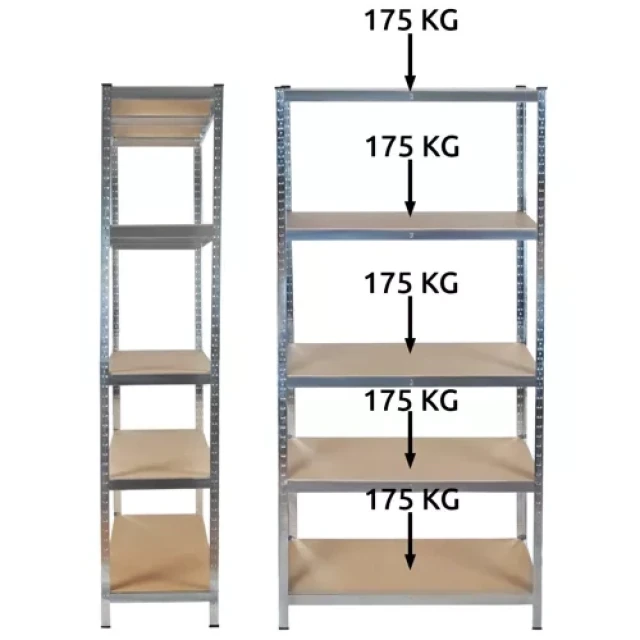 Стелаж складський Malatec 180x90x40 см 5 полиць 875 кг (5900779951372)