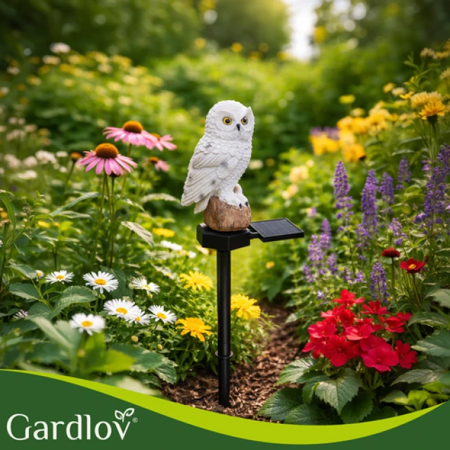 Садовий світильник на сонячній батареї Сова Gardlov (5900779951563)