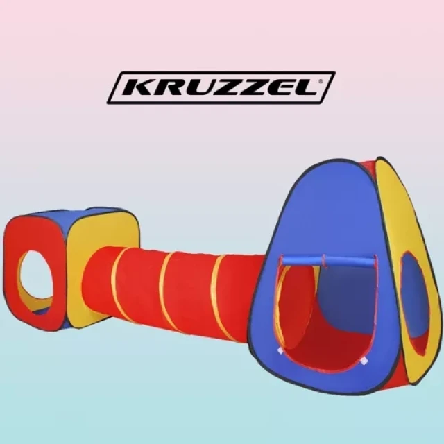 Намет для дітей Kruzzel 3в1 типі + тунель + будиночок (5900779951655)