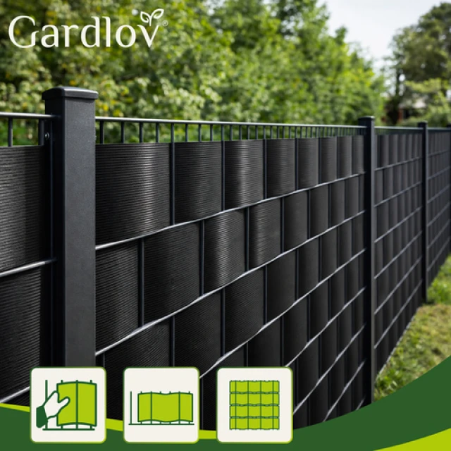 Стрічка для паркану Gardlov 19 см x 26 м 700 г/м² Anthracite (5900779951679)