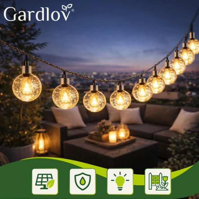 Гірлянда сонячна Gardlov 12 м 100 LED IP65 з шариків (5900779951907)