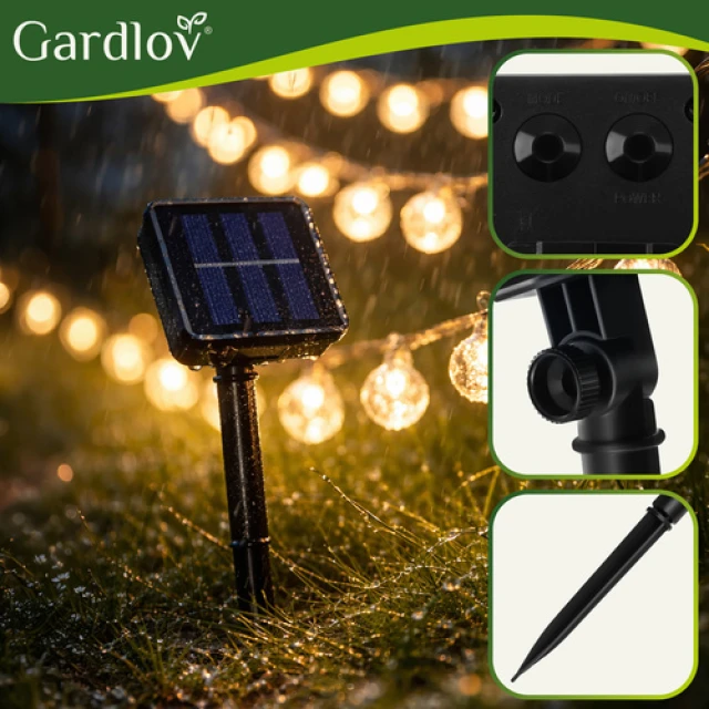 Гірлянда сонячна Gardlov 12 м 100 LED IP65 з шариків (5900779951907)