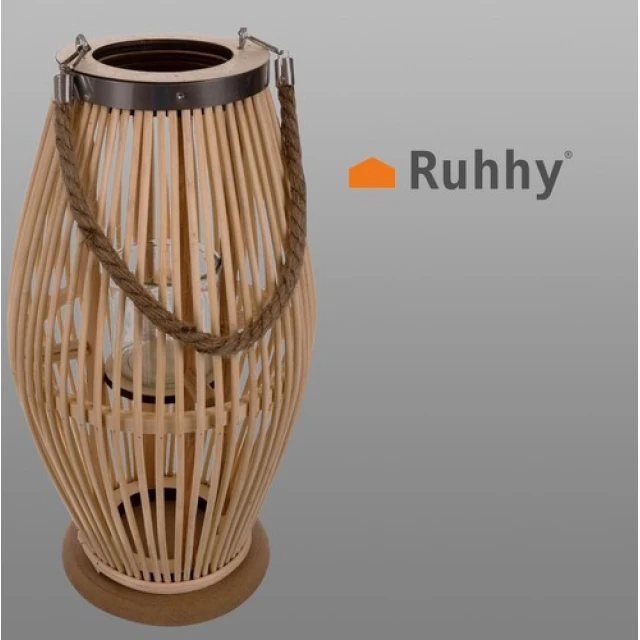 Фонарь бамбуковый ротанговый Ruhhy (5900779952355)