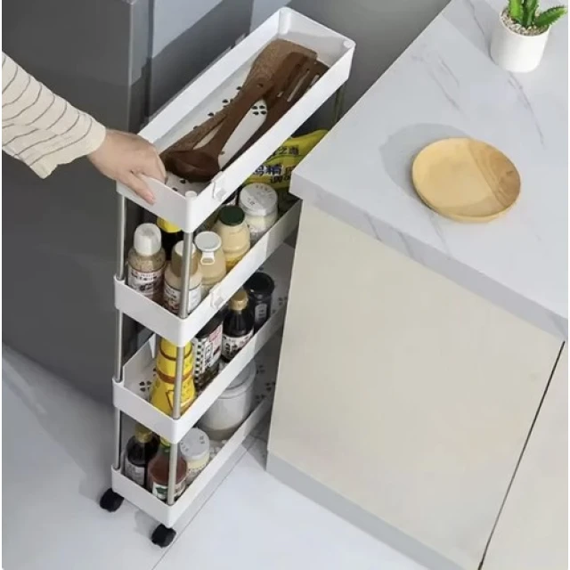 Етажерка для кухні та ванної кімнати на колесах Ruhhy (5900779952386)