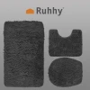 Набір килимків для ванної кімнати Ruhhy 3 шт Grey (5900779952591)